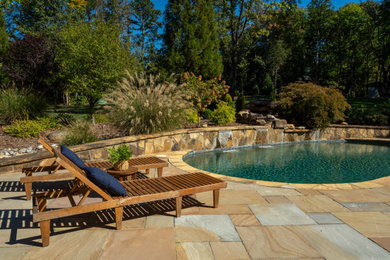 Example of a classic pool design in Charlotte