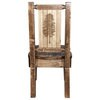 Homestead Collection Side Chair, Pine Tree Design, Stained & Lacquered