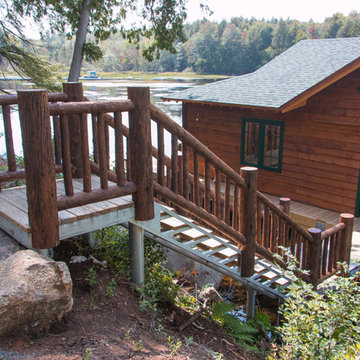 Floating Adirondack Boathouse