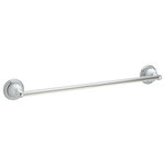 Bronces Mestre - Artica large towel bar. Towel rail towel rack. Luxury bath fixtures, Polished Chrome - Regency Style is a refined interpretation of French art and architecture from the XIV century that incorporates an aesthetic of harmony and elegance of artistic and decorative pieces.
