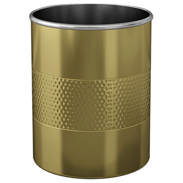 nu steel Hammered Utensil Holder, Gold