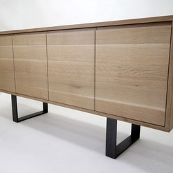 Soaped White Oak Credenza - Buffets And Sideboards