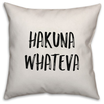 Hakuna Whateva, Throw Pillow Cover, 20"x20"