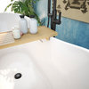 DreamLine Nile 59"L x 28"H Acrylic Freestanding Bathtub with Satin Black Finish