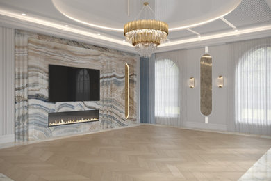 Living room - contemporary living room idea in New York