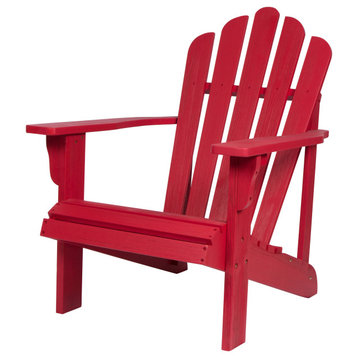 Shine Company Westport II Adirondack Chair With Hydro-Tex Finish, Chili Red