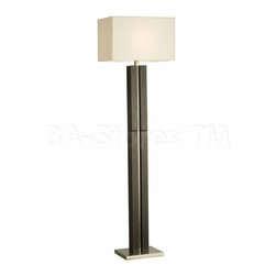 Page Black Leather Floor Lamp - Floor Lamps
