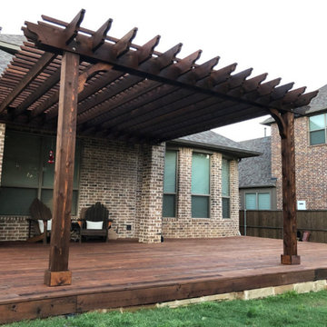 Backyard Deck Pergola Kit - 15x16 Attached Big Kahuna Cedar Pergola