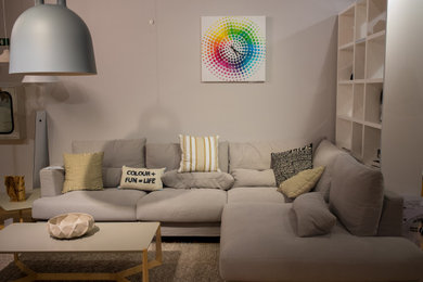 Family room - contemporary family room idea in Other
