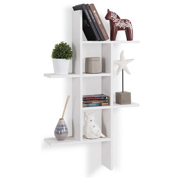 Danya B. Cantilever Cubby Wall Shelf – Horizontal or Vertical, White