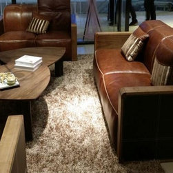 Divani Casa S093 Modern Leather Sofa Set (Sofa, Loveseat and Chair) - Living Room Furniture Sets