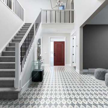 Porcelain Tile with Encaustic (Cement) Tile Look