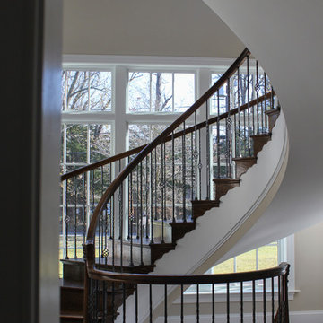28_Multi-Level Oak&Metal Staircase in Custom Built Home, Potomac Falls MD 20854