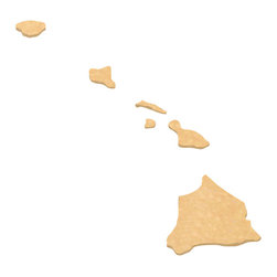 CuttingBoards.net - State Shaped Cutting Boards, Brown Richlite, Hawaii - Cutting Boards