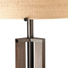 Forma - LED Floor Lamp - Burlap Shade, Oiled Walnut, Black Anodized Aluminum