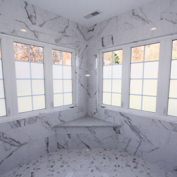 Reisterstown Sauna & Marble Stylish Master Bathroom