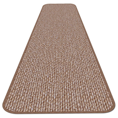 Skid-Resistant Carpet Runner Praline Brown, 36"x12'