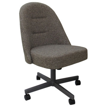 M-235 Swivel Metal Dining Caster Chair, Mojave Grey - Grey