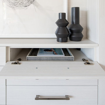 External Wardrobe in Bianco Textured Thermally Fused Laminate
