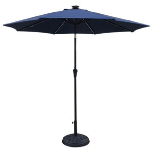Size : Blue Swimming Pools Sunshade Umbrella， Market Umbrella 7.5Ft /2.3M,Patio Umbrellas Clearance Double-Layer Sunshade Design,Outdoor Umbrella with 8 Strong Ribs Tilt Adjustment,for Gardens
