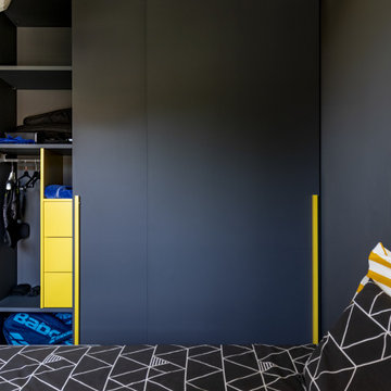Yellow & Black Teen boy's bedroom