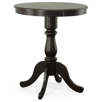 Fairview 30" Round Pedestal Bar Table - Espresso