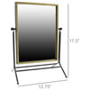Rustic Goldtone Rectangular Vanity Mirror