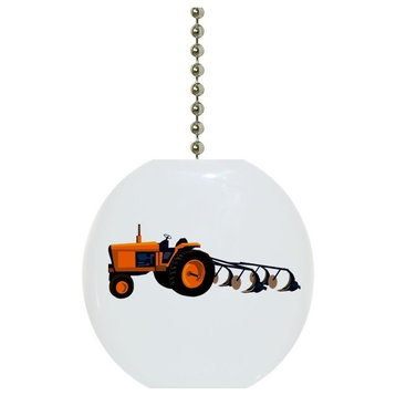 Orange Tractor Ceiling Fan Pull