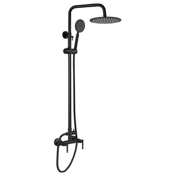 Mateo Dual Function Outdoor Shower Stainless Steel, Matte Black