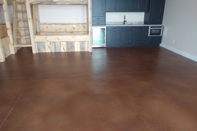 Silverthorne, CO.  Interior Floor Color Stain
