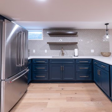 Family-Friendly Basement Remodel with Gym, Bar & Custom Entertainment Center