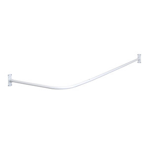 Trax L Shaped Shower Rod Ceiling Mounted Track Transitional