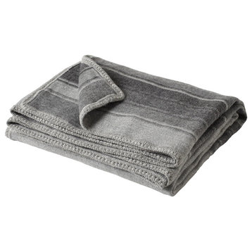 Alpaca Lines Woven Throw, 150x180cm, Grey Stripe