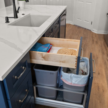 Pull-Out Trash and Utility Drawer after remodel
