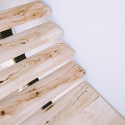 Bleached Southern Pecan stairs. - Wood Flooring