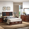 Windsor Brown 5-Piece Modern Bedroom Set, King Size