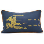 JOYOSOPHY - Sabre Dance Navy/Gold Pillow Case - This beautiful handprinted design is part of our Ancient Acrobats collection.