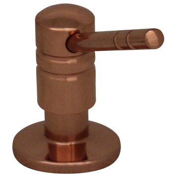 Discovery Solid Brass Soap, Lotion Dispenser, Polished Copper