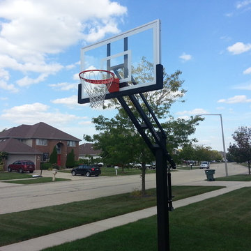 Jonathan F's Pro Dunk Gold Basketball System on a 40x30 in New Lenox, IL