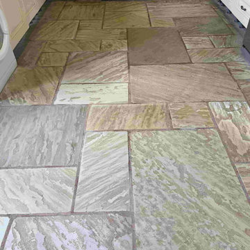 Milling a Rough Sandstone Kitchen Floor Smooth in Bamber Bridge