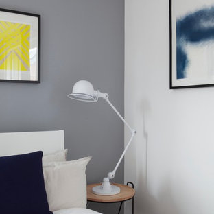 Modern bedroom in London.