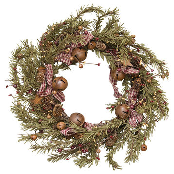 Rustic Holiday Pine Wreath, 22"