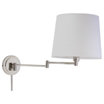 Townhouse Wall Swing Lamp in Polished Nickel