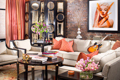 Elegant living room photo in New York