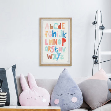 "Watercolor Alphabet" Framed Painting Print