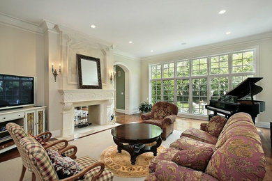Living room - modern living room idea in Baltimore