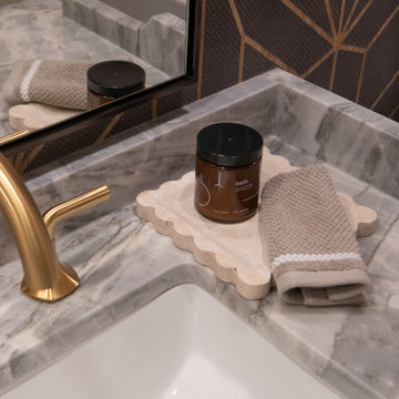 Dramatic Guest Bathroom Design