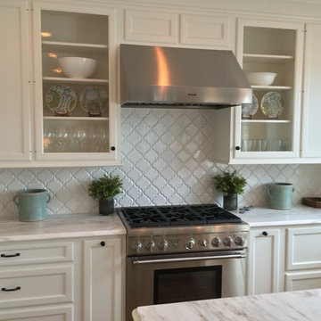 White Danby Marble Kitchen Countertop