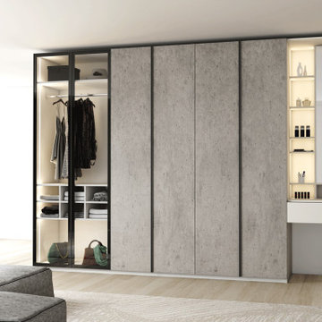 Glass Hinged Wardrobe & Dressing Set Supplied by Inspired Elements