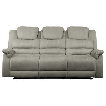 Prose Power Double Reclining Sofa, Gray